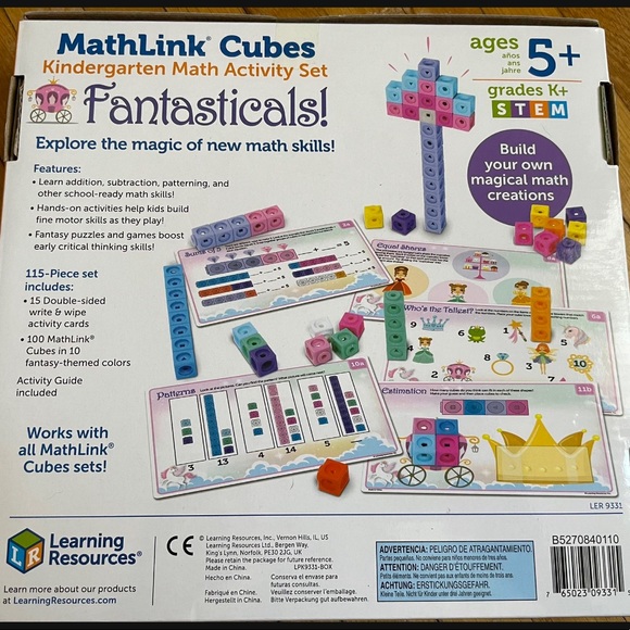 Mathlink Cubes Kindergarten Math Activity Set - Picture 2 of 2
